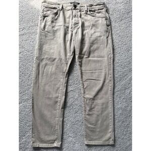 Mavi Jake Slim Leg Jeans Mens 38x30 Tan Khaki Stretch Denim Pants ASU10609